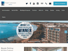 Tablet Screenshot of portlincolnhotel.com.au